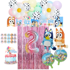 ARCO DE GLOBOS DECORTATIVO DE BLUEY Y BINGO 63 ART. - comprar online
