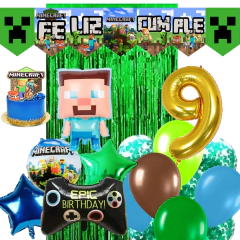 COMBO DE GLOBOS MINECRAFT 18 ART. en internet