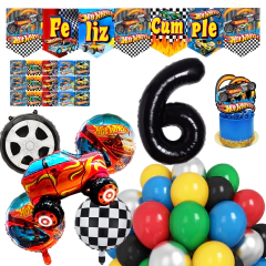COMBO DE GLOBOS HOT WHEELS 23ART. - tienda online