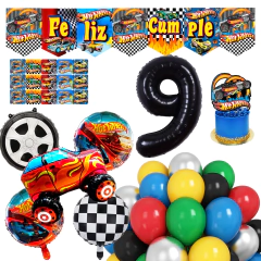 COMBO DE GLOBOS HOT WHEELS 23ART. - comprar online