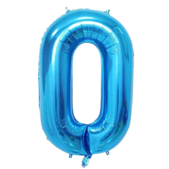 GLOBO NUMERO METALIZADO AZUL 70CM. - Dilo con globos