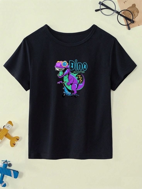 Remera algodón 'Dino violeta'