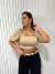 Cropped em Duna Manga Puff - comprar online