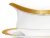 SALSERA DE PORCELANA CON PLATO CRESTWOOD GOLD en internet