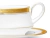 SALSERA DE PORCELANA CON PLATO CRESTWOOD GOLD - Tendence