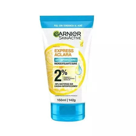 MICROEXFOLIANTE SUAVE EXPRESS ACLARA ANTI IMPERFECCIONES GARNIER X 150 ML