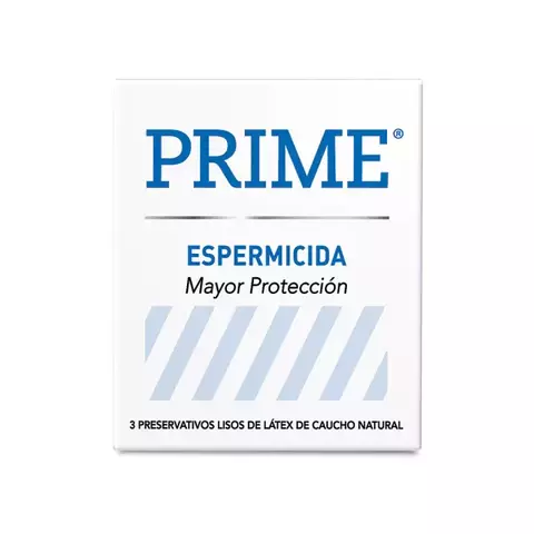 PRESERVATIVO DE LATEX PRIME ESPERMICIDA X 3 U