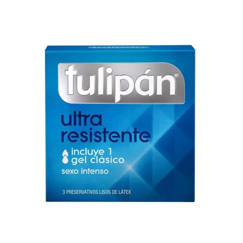 PRESERVATIVO LATEX TULIPAN ULTRA RESISTENTE X 3 U