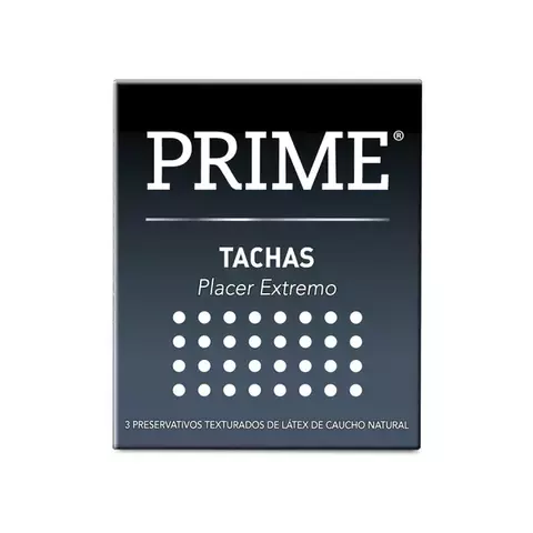 PRESERVATIVO DE LATEX PRIME TACHAS X 3 U