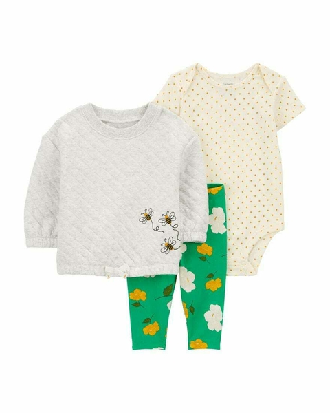 Trio Bebê Menina Inverno Carter’s - comprar online
