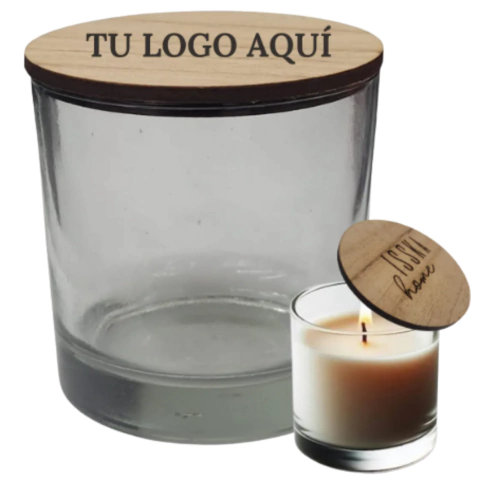 Vaso Vidrio Tennesse + Tapas Personalizado X10u