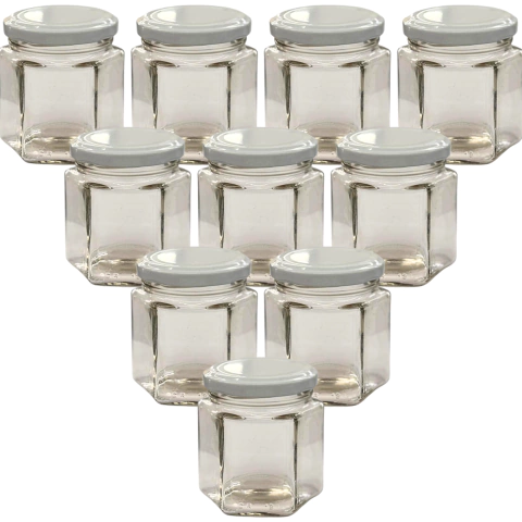 Porta Vela Vidrio C/tapa Metal Hexagonal x10