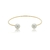 BRACELETE ARO COM PEROLA BANHADO OURO 18K OU PRATEADO