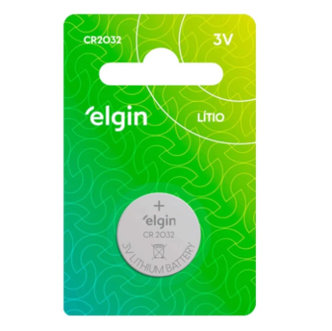 Bateria Lítio 3V CR2032 ELGIN