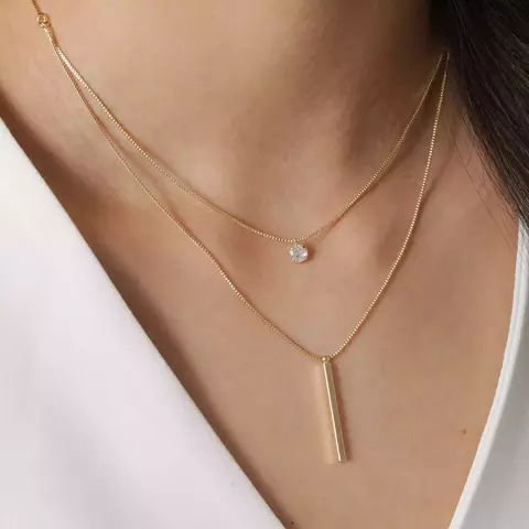 Colar duplo lina dourado