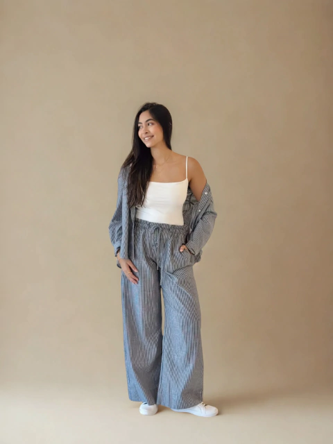 Calça reta marinho - comprar online