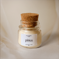 Vela Aromática de Pinus - Linha Baby - Nós de Algodão