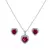 Conjunto Importado Coração Cravejado Vermelho - comprar online
