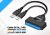 Cable Sata Usb 3.0 Adaptador Discos 2.5 Doble Fuente Energia Negro - Smartclick Energy Fit