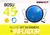 Bosu Semi Esfera 45 Cm Equilibrio + Set Bandas + Inflador - Smartclick Energy Fit