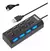 Hub Usb Multiplicador 4 Puertos Usb Con Teclas Y Leds Azules - tienda online
