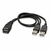 Usb Splitter Cable Hub 2x1 Macho Hembra Datos Carga Refuerzo