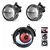 Faro Programable Ojo de Diablo - 8 cm de Diámetro, Redondo con Soportes Laterales 12V