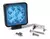 Faro 9 Leds cuadrado azul 27w