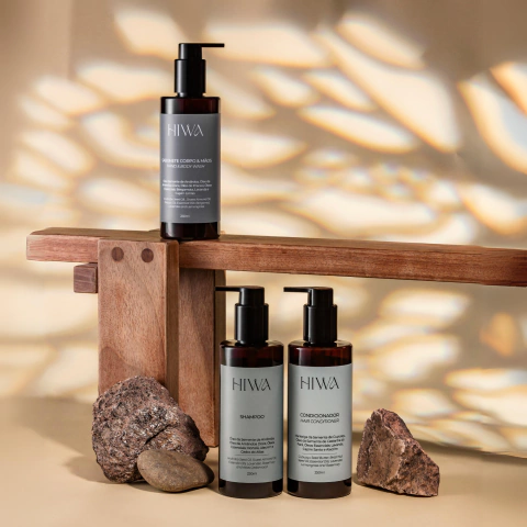 Kit Shampoo, Condicionador e Sabonete líquido corpo e mãos