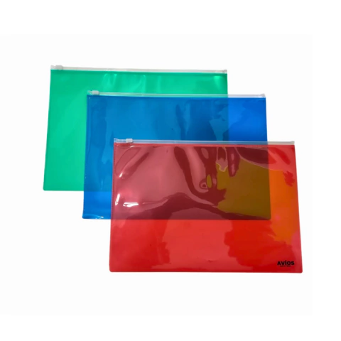 CARPETA A4 PORTA DOCUMENTO CON CIERRE HERMETICO DE COLORES X UNIDAD