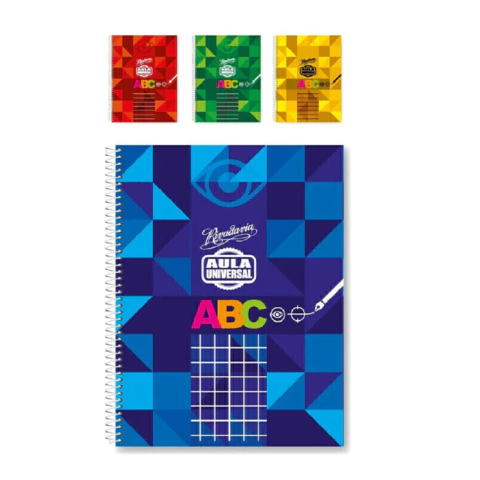 CUADERNO E7 TAPA DURA CON ESPIRAL CON REGLON/CUADRICULADO GRANDE RIVADAVIA X60 HOJAS - comprar online