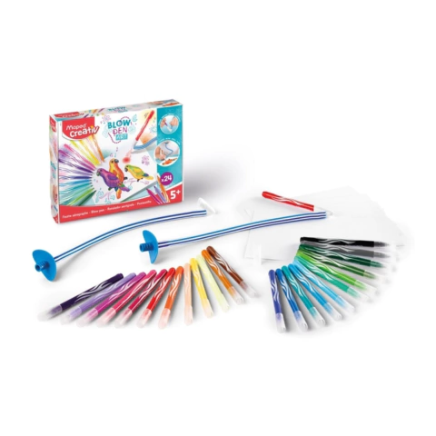 KIT AREOGRAFO SET BLOW PEN ART MAPED CREATIV