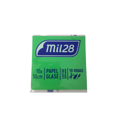 PAPEL GLACE LUSTRE 10X10CM X5HJS MIL28