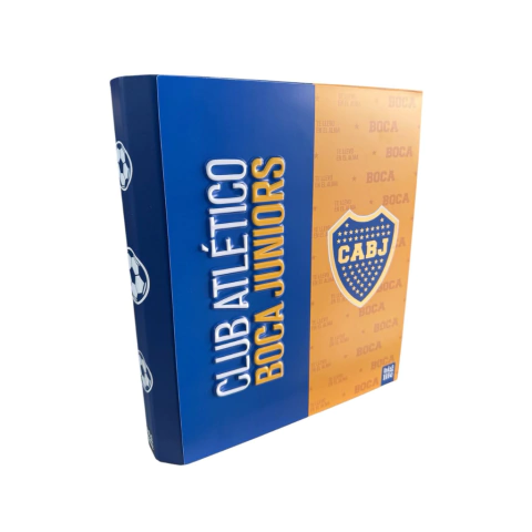 CARPETA A4 CON DOS ANILLOS PPR DISEÑO FUTBOL BOCA CON RELIEVE BIG LIFE - comprar online