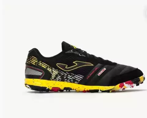 Chuteira Society Joma Mundial - Preto e Laranja