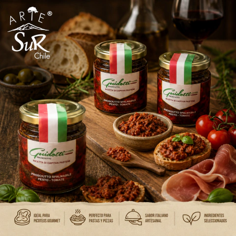 Pasta Prosciuttos pesto tomate