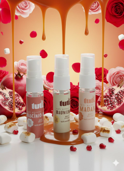 Kit Mini Body Splash - Baunilhete - Fascínio Rose - Madamê 15ml