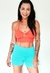 Short cadarço lateral Azul aqua - loja online