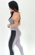 Legging recorte lateral grafite com preto - Lovini