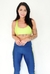 Legging recorte lateral marinho com neon - comprar online