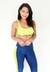 Legging recorte lateral marinho com neon