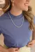 T-SHIRT GOLA ALTA AZUL