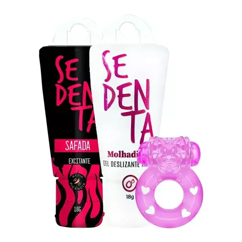 Kit Promocional com Sedenta Molhadinha Sedenta Safada e Anel Peniano