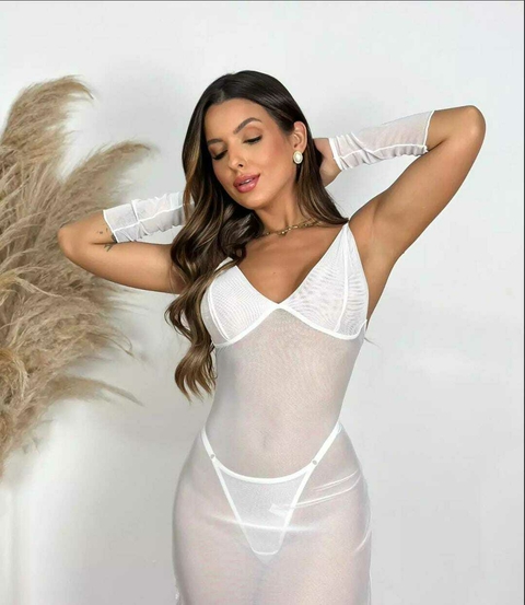 Camisola tule com amarração