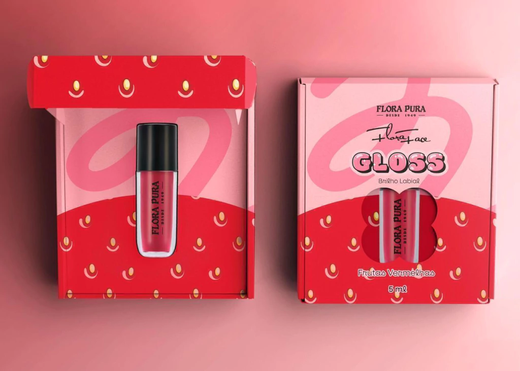 GLOSS LABIAL FRUTAS VERMELHAS 5 ML FLORA PURA