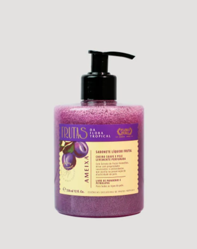 SABONETE LIQUIDO AMEIXA FRUTAL 350ML FLORA PURA