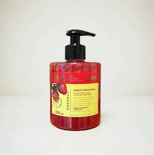 SABONETE LIQUIDO MORANGO 350ML FLORA PURA