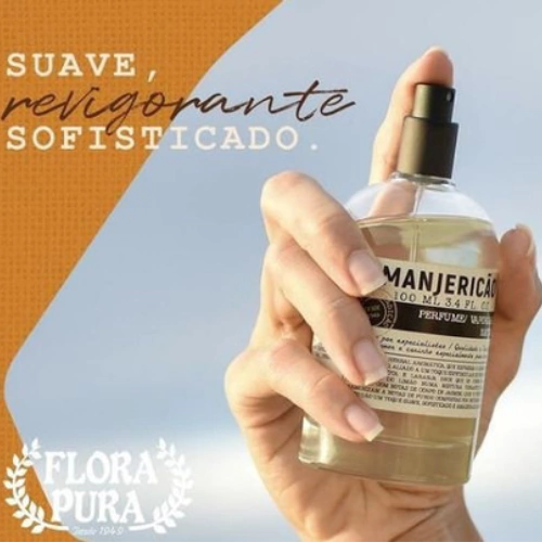 PERFUME MANJERICAO VAPORIZADOR NATURAL 100ML-FLORA PURA
