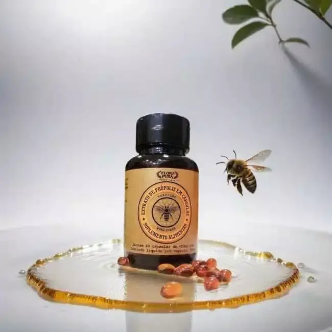 EXTRATO DE PROPOLIS 60 CAPS 250MG FLORA PURA