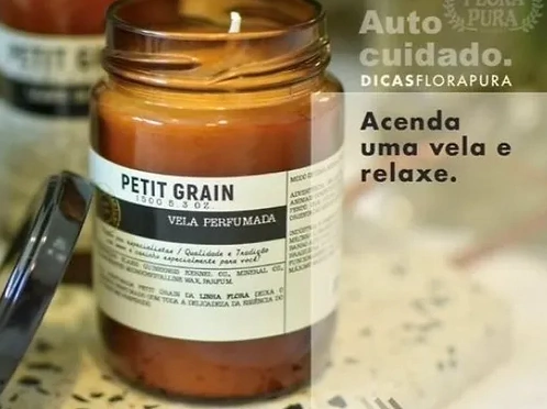 VELA PERFUMADA PETIT GRAIN 150G FLORA PURA